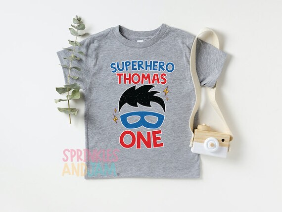 superhero 1st birthday shirt