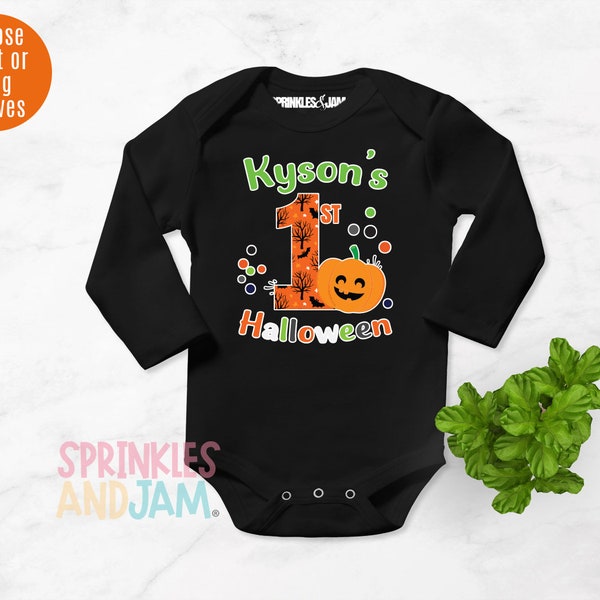 1st halloween baby boy, Halloween Onesie ®, Outfit -  Baby Halloween Outfit - First Halloween - Cute, long or shortsleeve onesie