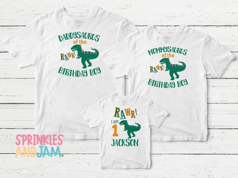 dinosaur birthday shirt family
