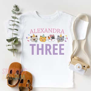 Cat birthday shirt for girls, Kitten Birthday shirt, Cat Lover, Kitten First Birthday, Cat Birthday Girl, Girls Birthday Shirt - SHORTSLV