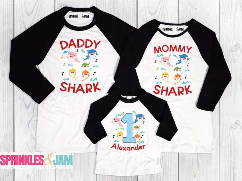 Ajf Family Shark Birthday Shirts Nalan Com Sg