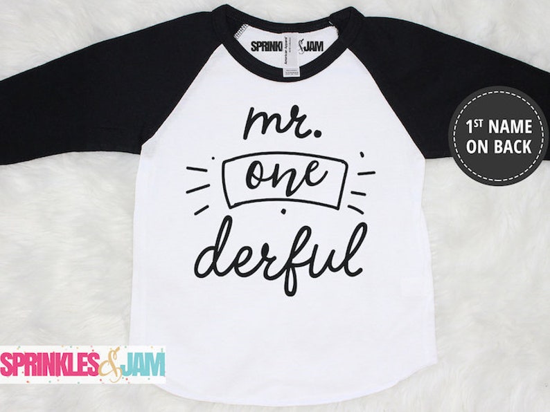 Mr Onederful Shirt 1st Birthday Boy Outfit First Birthday Boy Shirt Mr Onederful Shirt for Boys Trendy Baby Boy RAGLAN image 6