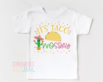 Taco Twosday Birthday Shirt: Fiesta 2nd Birthday Girl