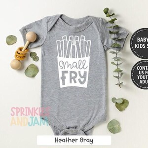 Small Fry Baby Onesie: Funny French Fry Bodysuit image 1