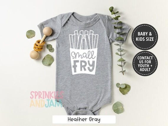 Small Fry Baby Onesie: Funny French Fry Bodysuit