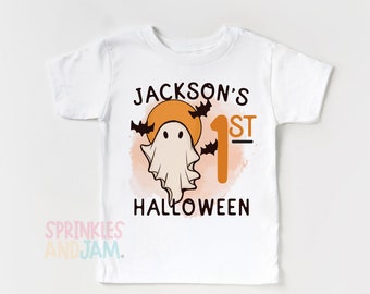 1st Halloween shirt, Cute baby onesie®, vintage Halloween, personalized baby bodysuit, baby onesie® - sub-HAL075