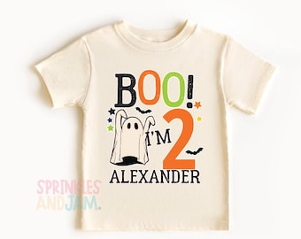 Halloween Birthday Shirt: "Boo I'm 2" Ghost Party Tee