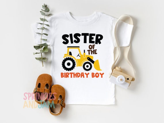 Heavy Machines Birthday Crane Family Construction Birthday Shirt Yellow Truck Construction Birthday Personalized Birthday Shirt