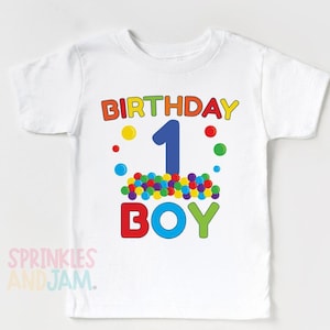 Bouncy Ball 1st Birthday Boy Shirt: Personalized Party Tee