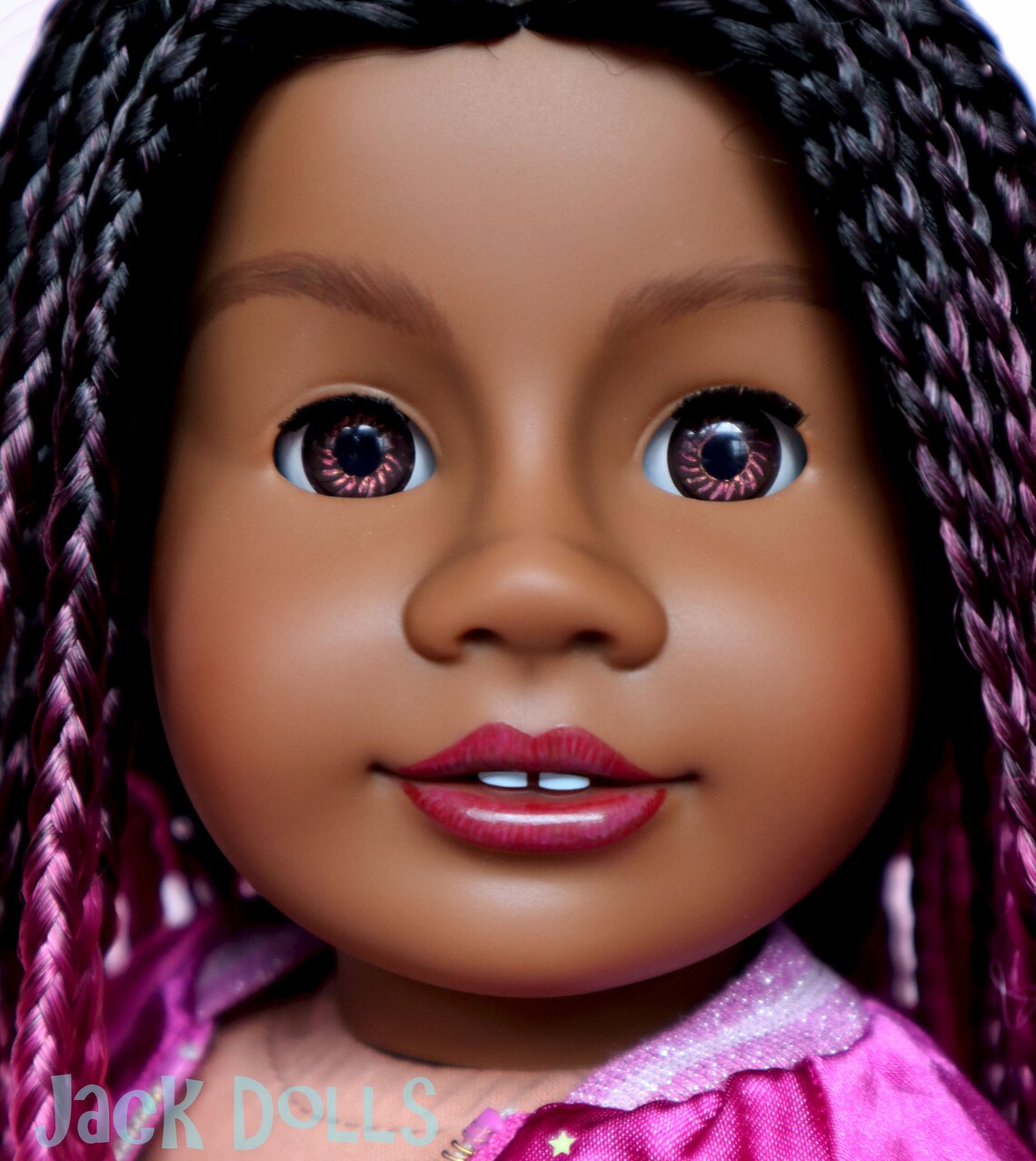 Custom Ooak American Girl Doll Olivia Pink Braided Hair Etsy