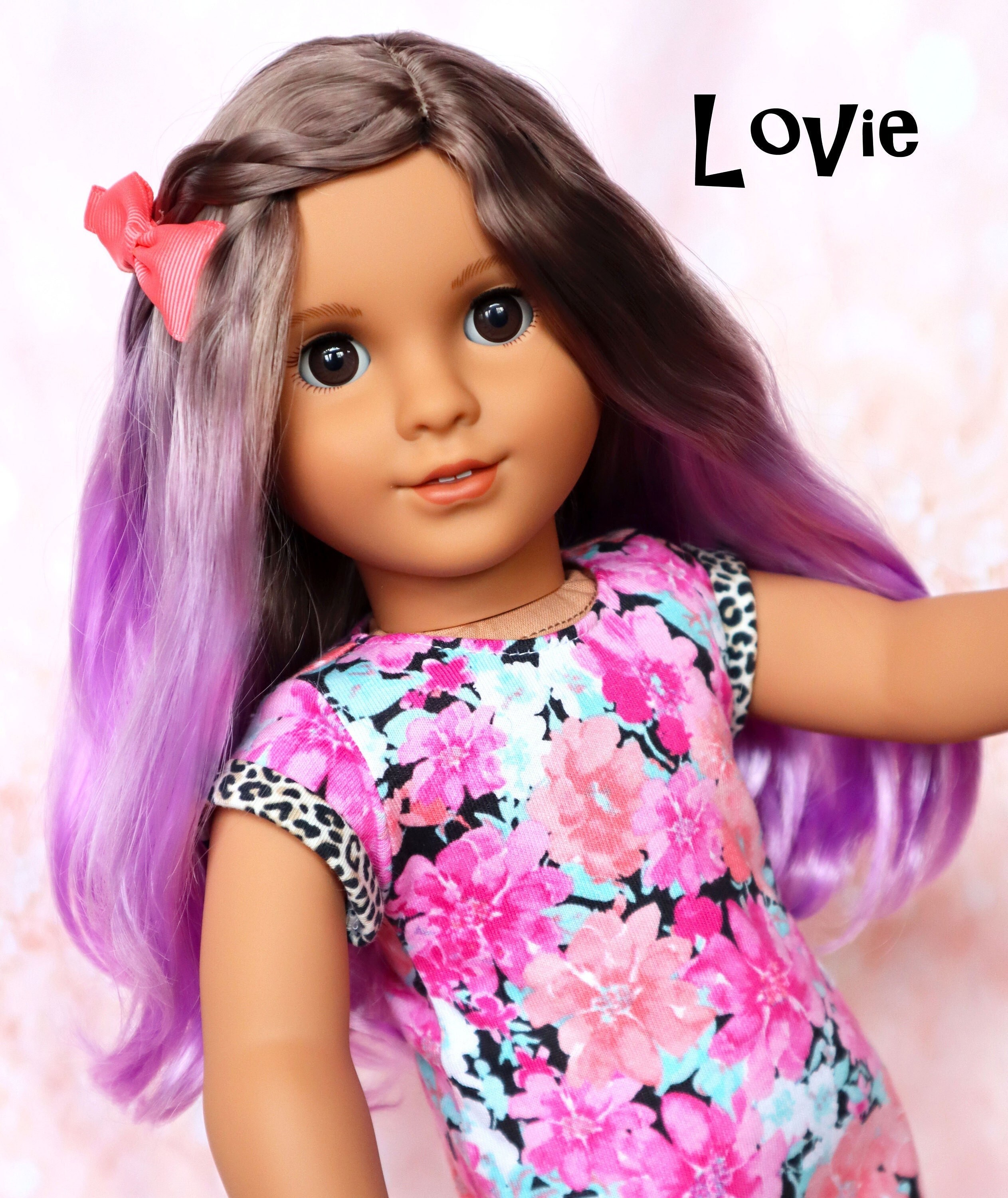 American Girl Doll Wig “Pink Sunset”