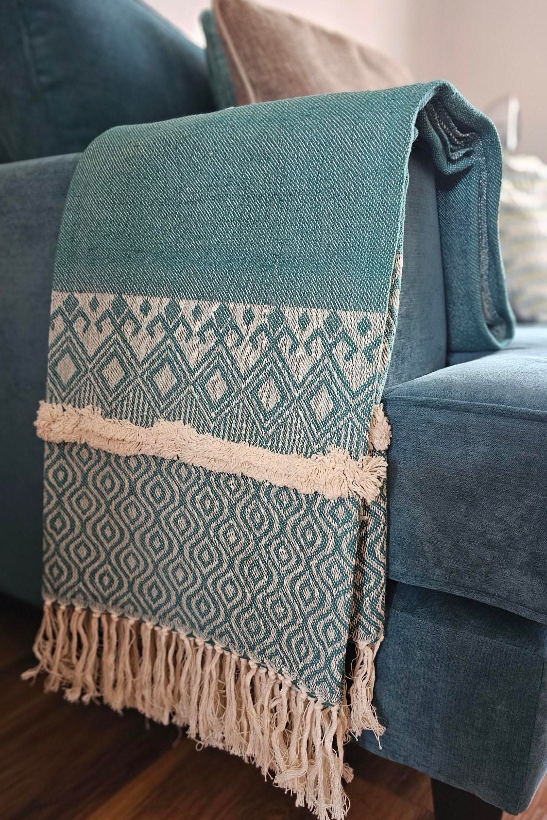 Grey and teal throw blanket sale