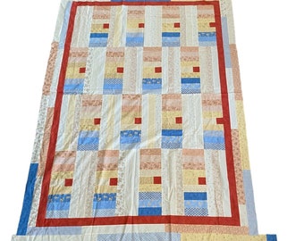 Vintage Handmade Quilt Top 82 x 59 UNFINISHED