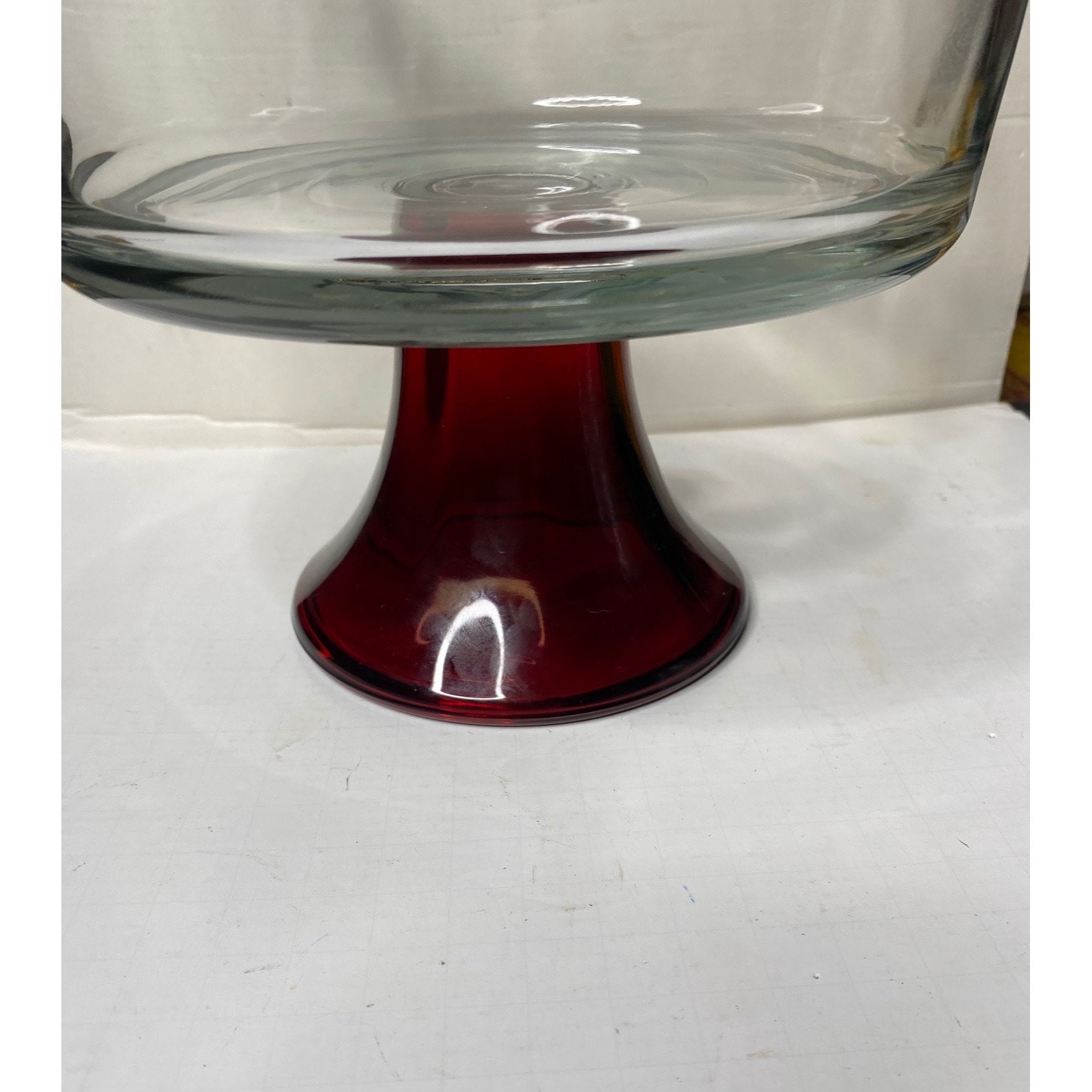 Ruby Red Footed Pedestal Trifle Truffle Torte Dish Desert Bowl Etsy