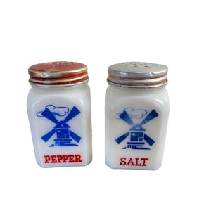 Vintage Hazel Atlas Windmill Salt and Pepper Shakers