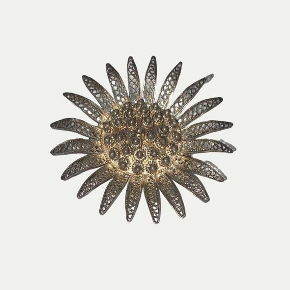 S925 Sterling Silver Sunflower Necklace & Earrings – Retro Vacation Style main image 1
