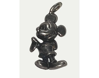 Vintage 925 Sterling Mickey Mouse with Hand Out Charm Pendant