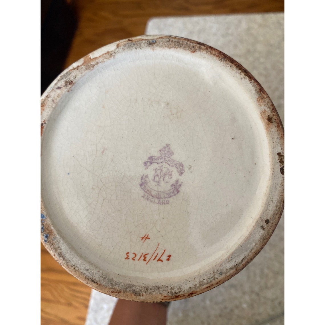 Vintage Porcelain Mantle Vase Peach With Gold Gilt Floral Etsy