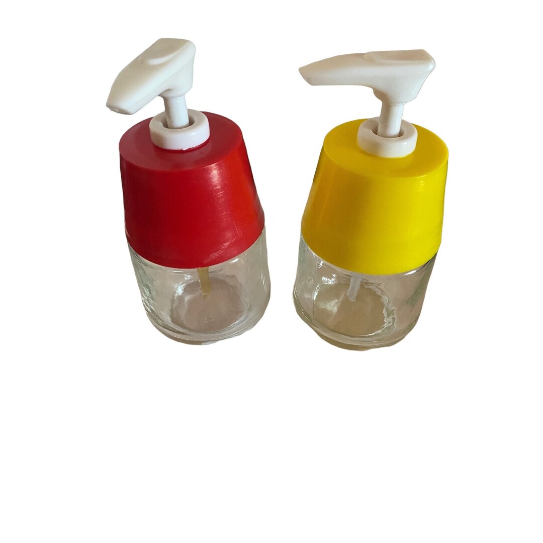 VTG Gemco Ketchup and Mustard Pump Dispenser Set Etsy