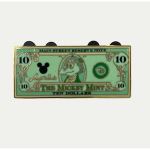 Figment Ten Dollar Bill The Mickey Mint Journey Into Imagination Disney Pin