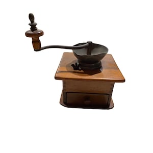 Antique Primitive Coffee Grinder Mill Kitchen Tool Hand Crank