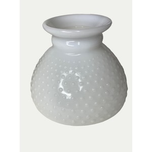 Vintage White Milk Glass Hobnail Hurricane Oil Student Lamp Shade
