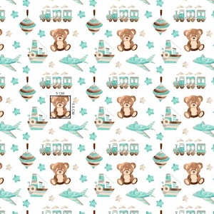 Orso in tessuto per bambini in cotone larghezza 160 cm