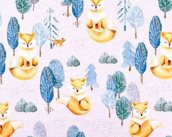 Single Jersey Fabric Foxes tessuto per bambini