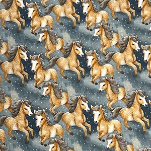 Tessuto jersey tessuto per bambini stampa digitale cavalli