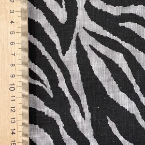 Tissu lin coton tissu déco motif zèbre largeur 135 cm image 2