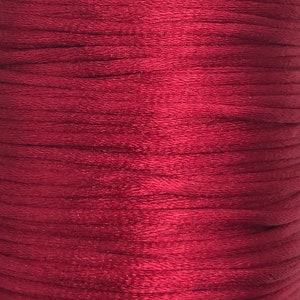5 m satin cord, satin cord, free choice of colors, 2 mm Red