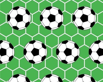 Calcio da bambino in tessuto di cotone verde larghezza 160 cm da 50 cm