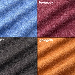 Virgin wool Walkloden fabric boiled wool mottled 4 colors