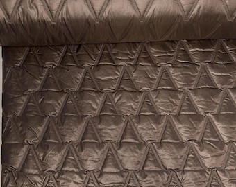Steppstoff Jackenstoff uni taupe