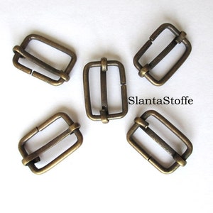 5 x metal sliders for 30mm tape image 2