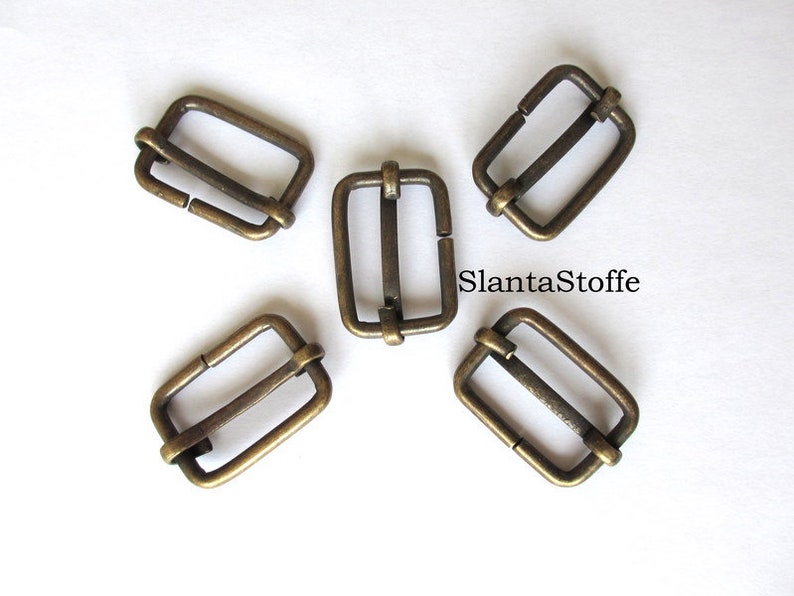 5 x metal sliders for 30mm tape image 2