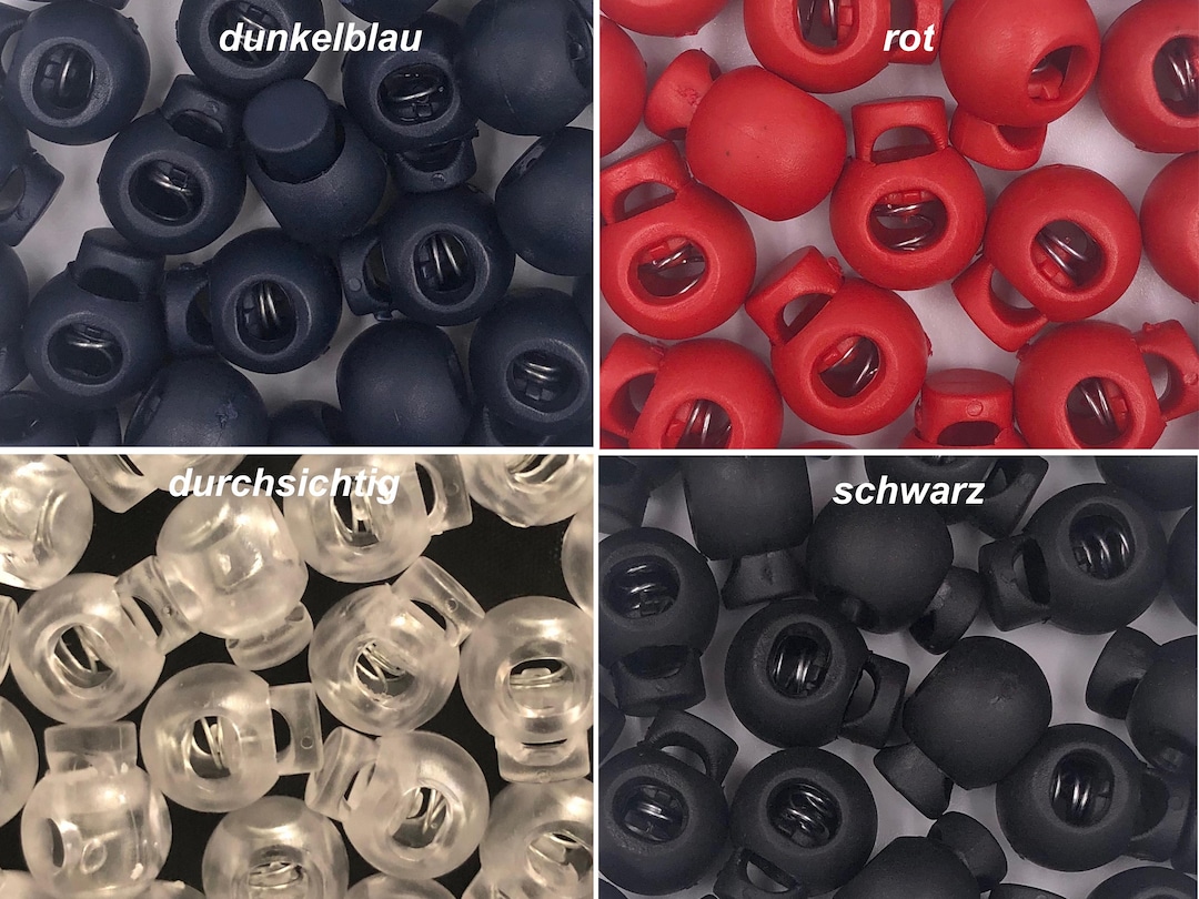 10 Cord Stoppers Round Plastic 4 Colors - Etsy