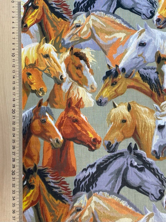 Baumwollstoff Kinderstoff Pferd Breite 160cm ab 50cm