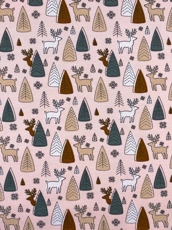 Jersey Stoff Kinderstoff Hirsch