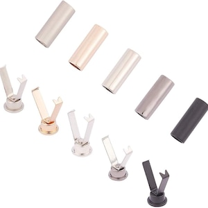 4 pieces cord ends, cord end piece, metal, for cord 5 mm, 6 mm