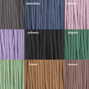 Cotton cord 8 mm round cord gym bag rope 17 colors