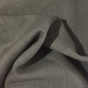 Linen fabric plain grey