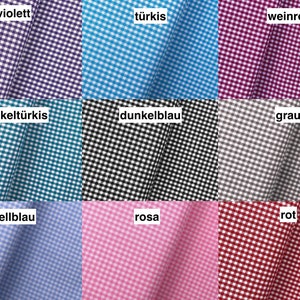 Gingham check cotton fabric decorative fabric 2.5 mm 9 colors image 1