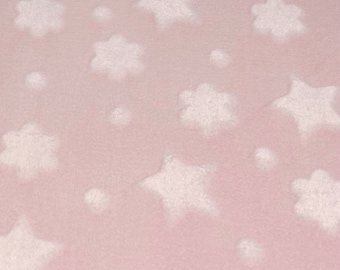 Fleecestoff Baby Fleece Sterne rosa