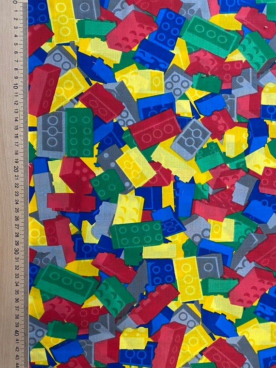 Tela de algodón tela infantil Ladrillos Lego ancho 160 cm desde 50
