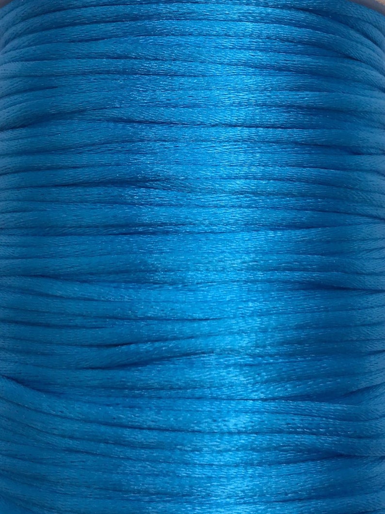 5 m satin cord, satin cord, free choice of colors, 2 mm türkis