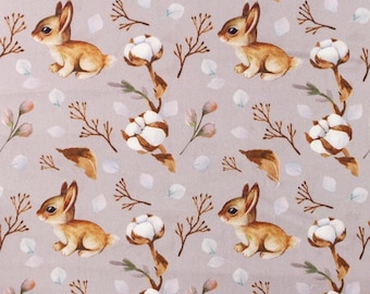 Cotton fabric children's fabric digital print rabbit