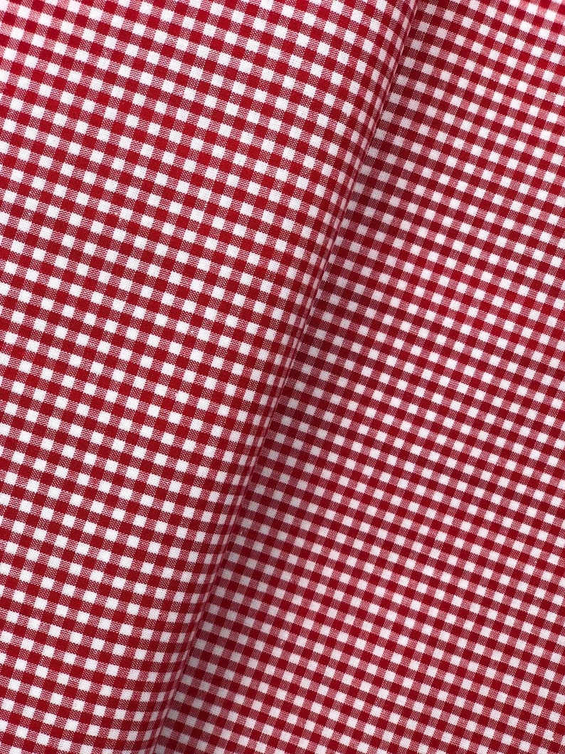 Gingham check cotton fabric decorative fabric 2.5 mm 9 colors image 3