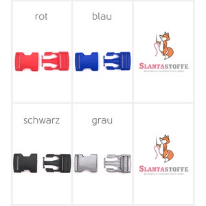 Steckschnallen 30mm Gurtschnalle Steckschließer 6 Farben