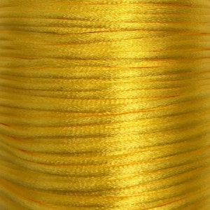 5 m satin cord, satin cord, free choice of colors, 2 mm Yellow